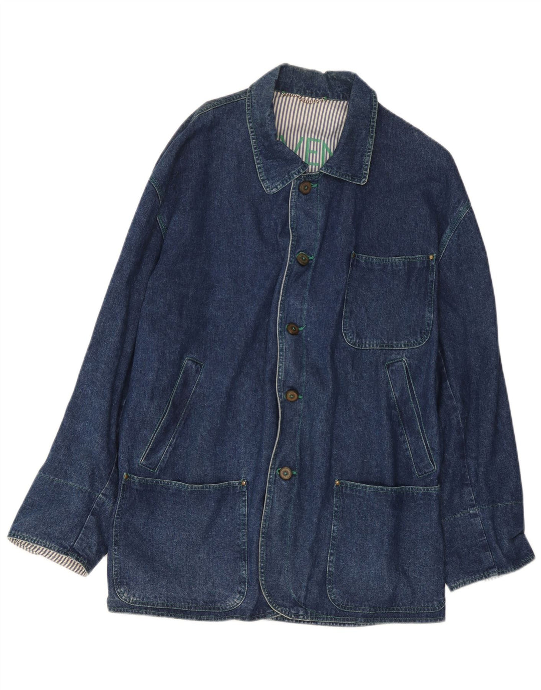 Giacca di jeans da uomo Seventy UK 40 grande blu