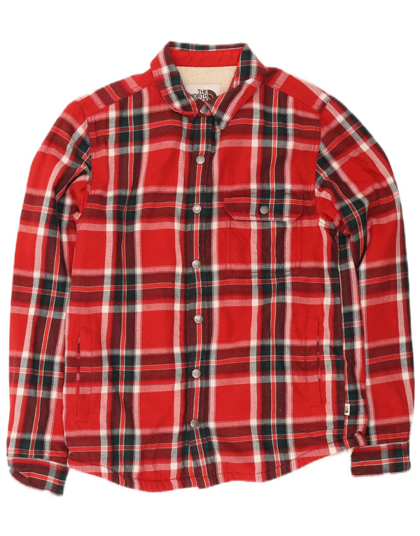 The North Face Mens Lumberjack Flannel Shirt Small Red Plaid Cotton