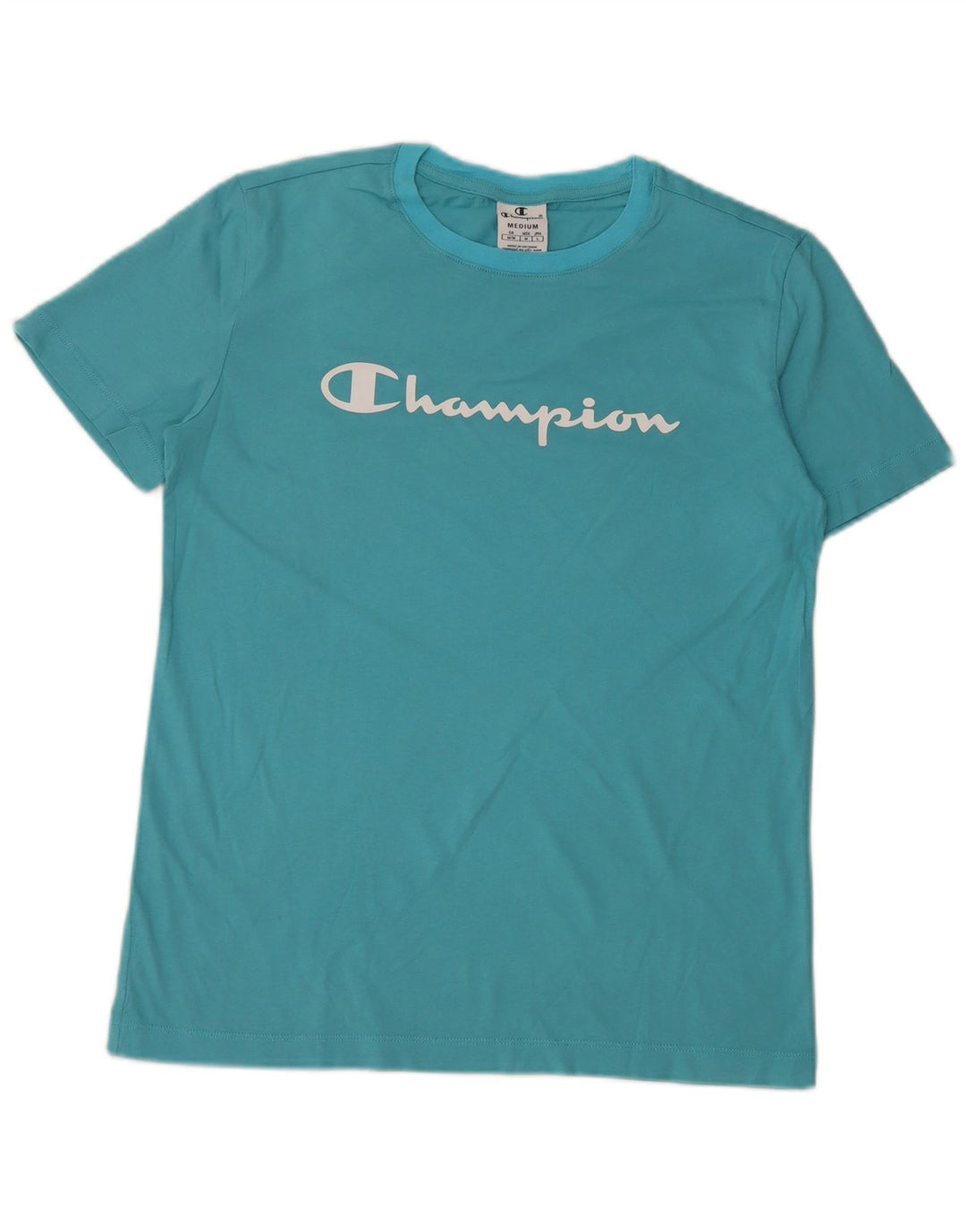 T-shirt grafica da uomo Champion Top blu medio