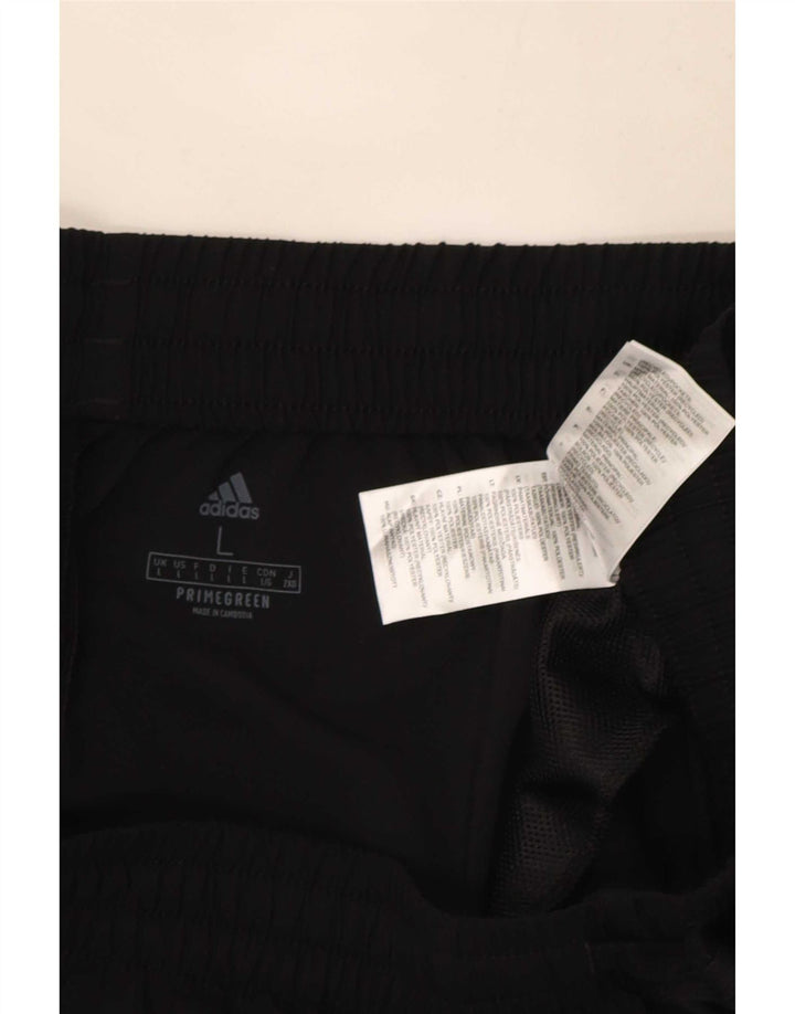 Pantaloni da tuta da uomo Adidas Large neri in poliestere