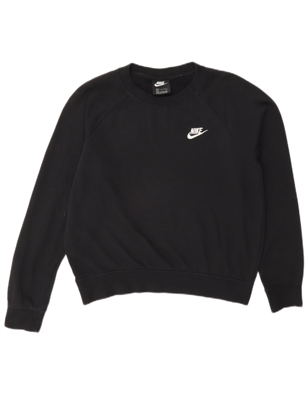 Felpa oversize da donna Nike UK 10 piccola in cotone nero