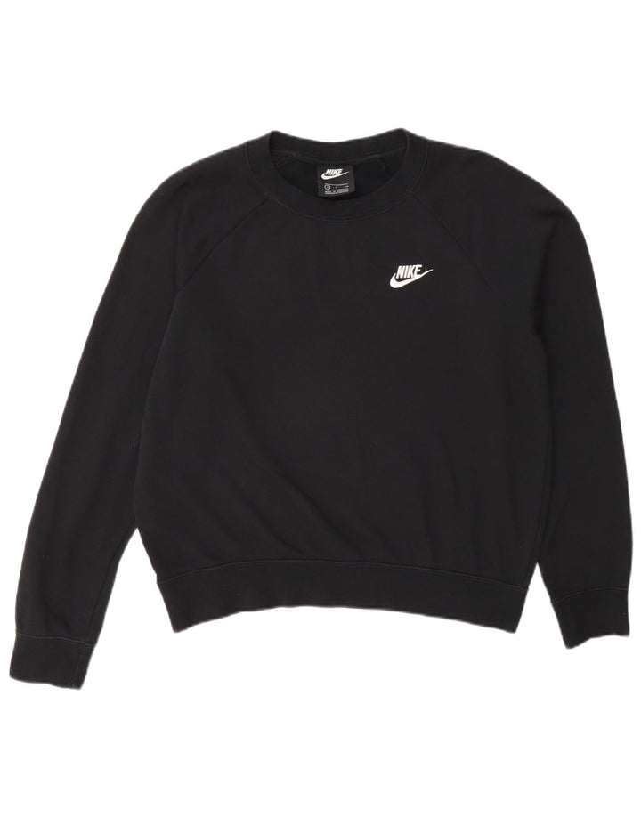 Felpa oversize da donna Nike UK 10 piccola in cotone nero