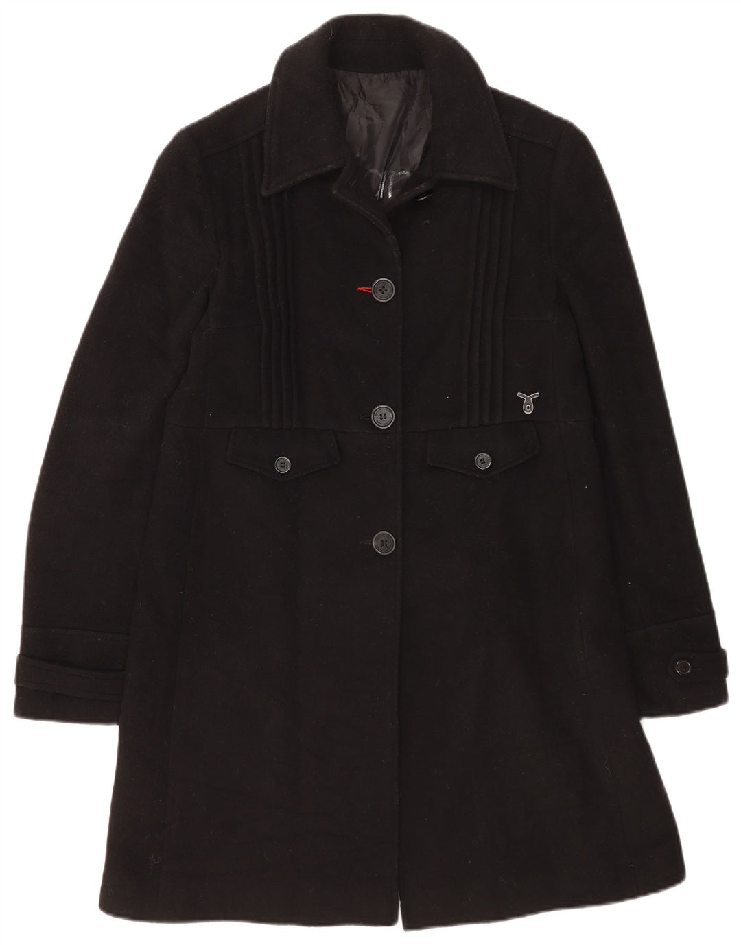 Cappotto da donna Calvin Klein Jeans UK 14 grande lana nera