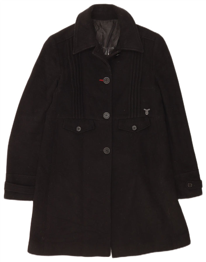 Cappotto da donna Calvin Klein Jeans UK 14 grande lana nera
