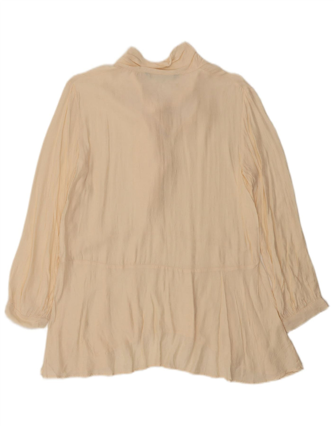 Camicetta oversize da donna Zara con allacciatura sul davanti UK 10 piccola, bianco sporco