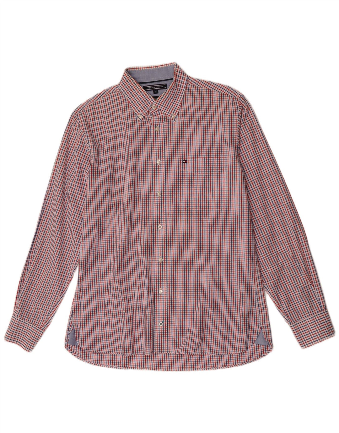 Camicia da uomo su misura Tommy Hilfiger in cotone a quadretti multicolore medio