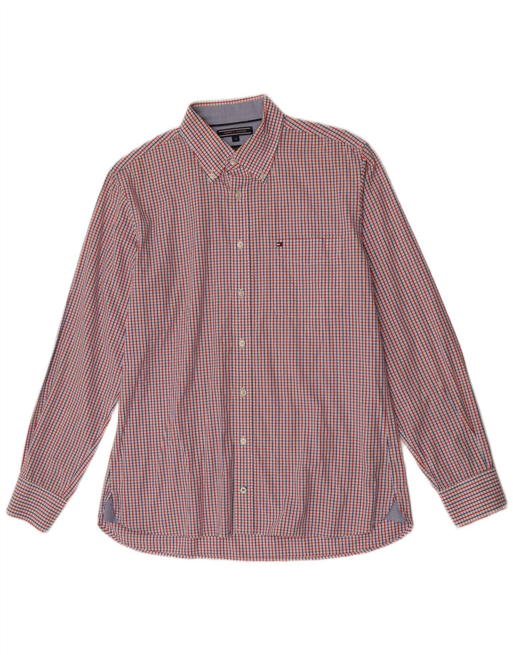 Camicia da uomo su misura Tommy Hilfiger in cotone a quadretti multicolore medio