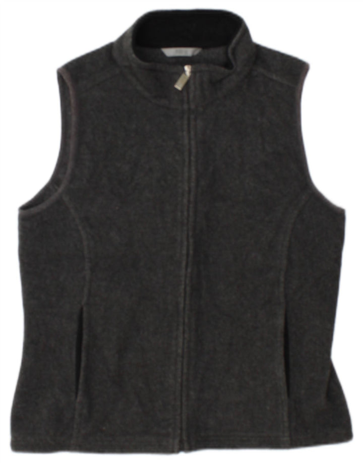 Gilet in pile da donna Marks & Spencer UK 10 piccolo poliestere grigio