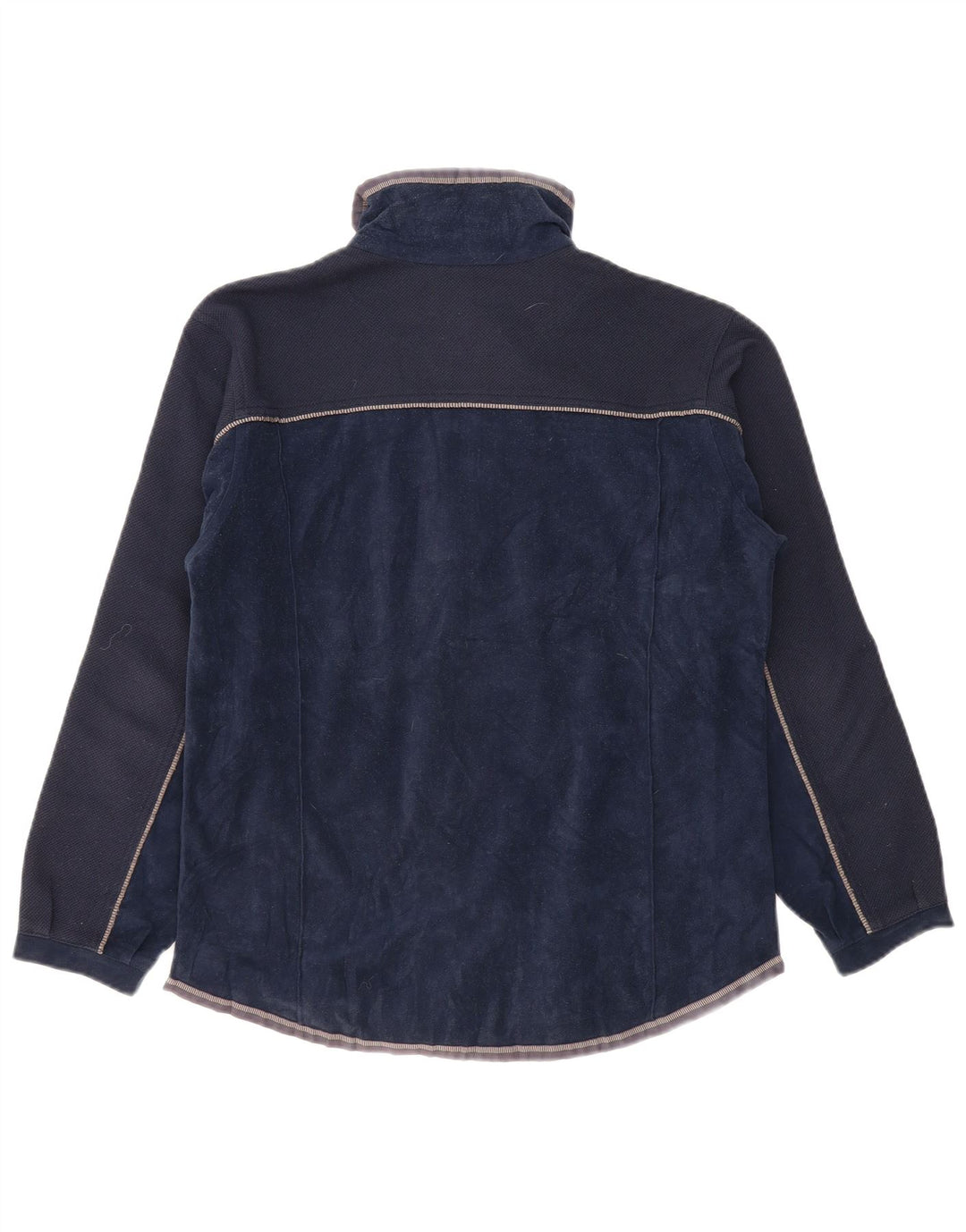 LOTTO Mens Fleece Jacket UK 38 Medium Navy Blue Colourblock Polyester