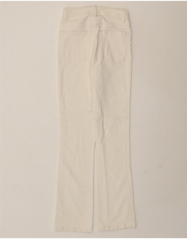 Jeans Bootcut da donna Zara EU 34 2XS W24 L29 Cotone bianco
