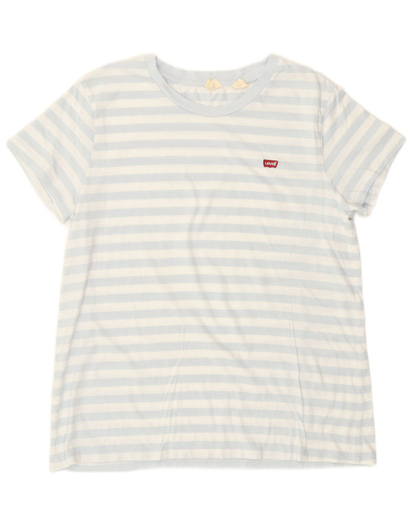 T-shirt da donna Levi's Top UK 14 a righe grandi blu