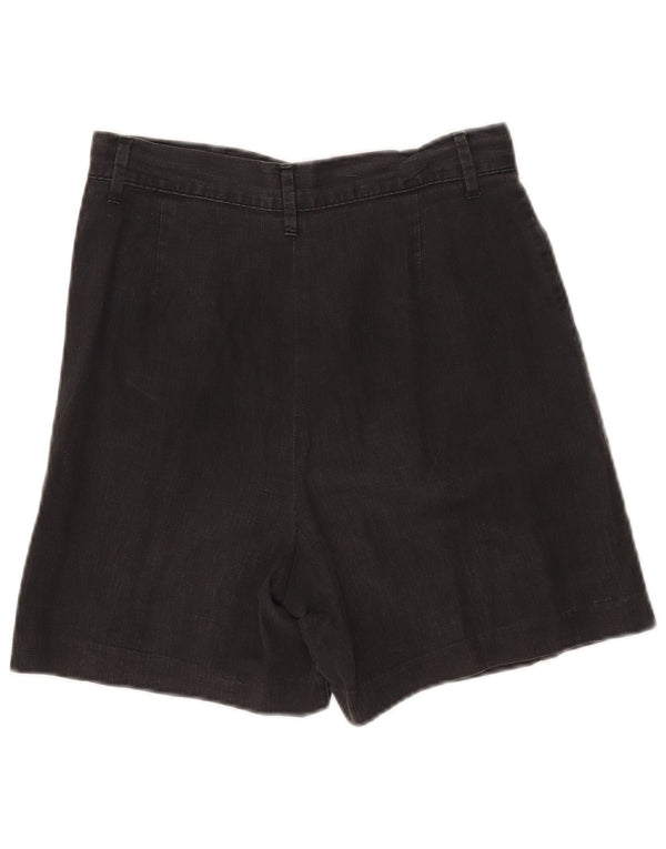 Pantaloncini casual con pegging a vita alta da donna Benetton IT 44 Medium W28 Grigio