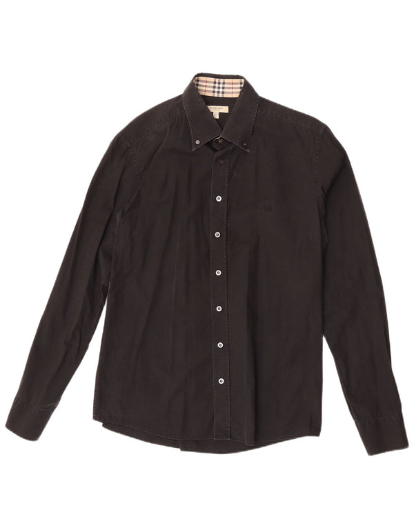 Camicia Uomo Burberry Large Nera In Cotone