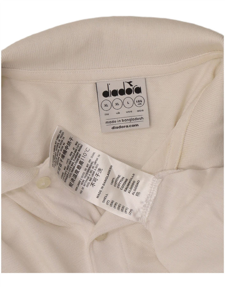 Polo Diadora Uomo XL Cotone Bianco