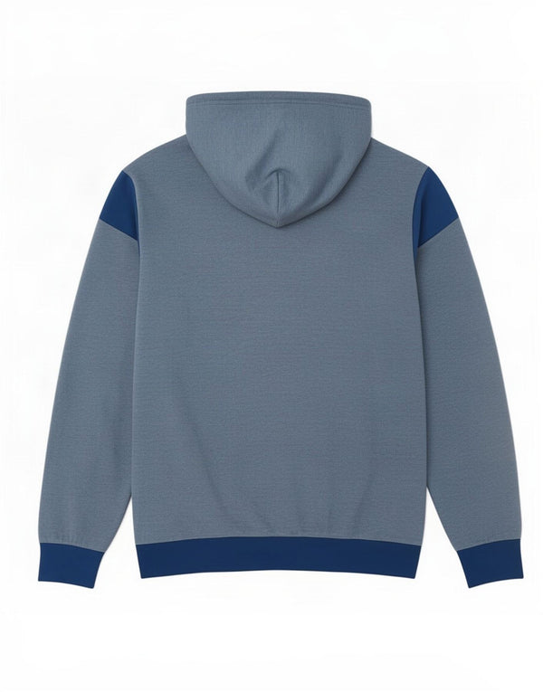 Maglione con cappuccio e zip da uomo Adidas grande in cotone blu