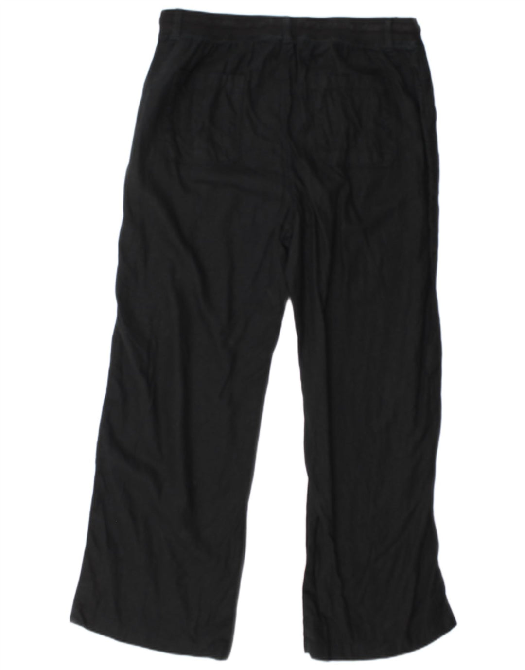 Pantaloni regolari da donna Marks & Spencer UK 16 Large W34 L30 Cotone nero