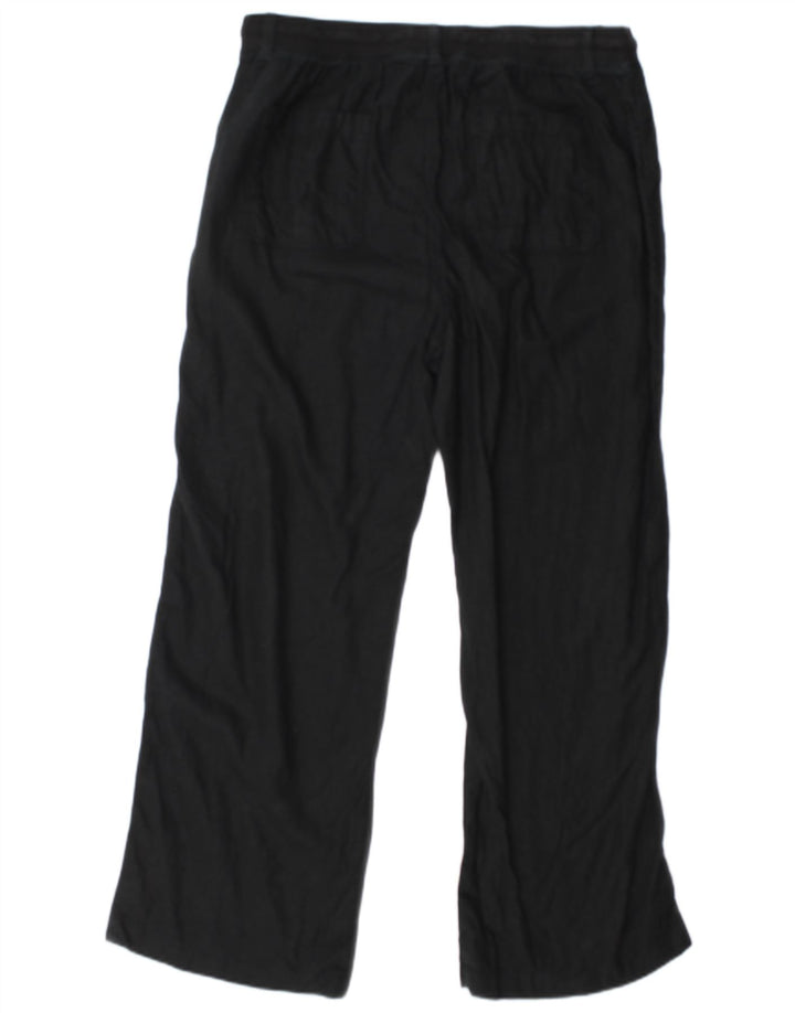Pantaloni regolari da donna Marks & Spencer UK 16 Large W34 L30 Cotone nero