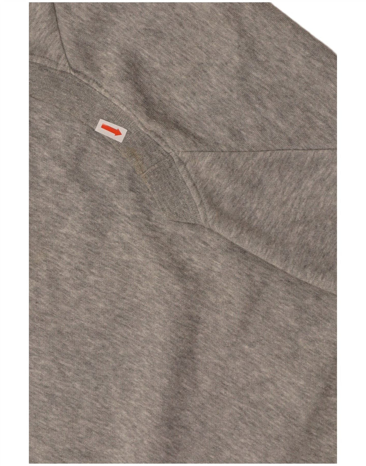 NIKE Mens Graphic Sweatshirt Jumper Large Grey Cotton