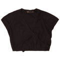 Top Zara da donna, camicetta corta avvolgente, UK 14, grande, acrilico nero