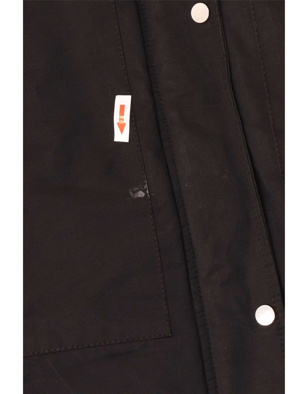 Giacca Parka con cappuccio da donna Zara UK 14 cotone nero medio