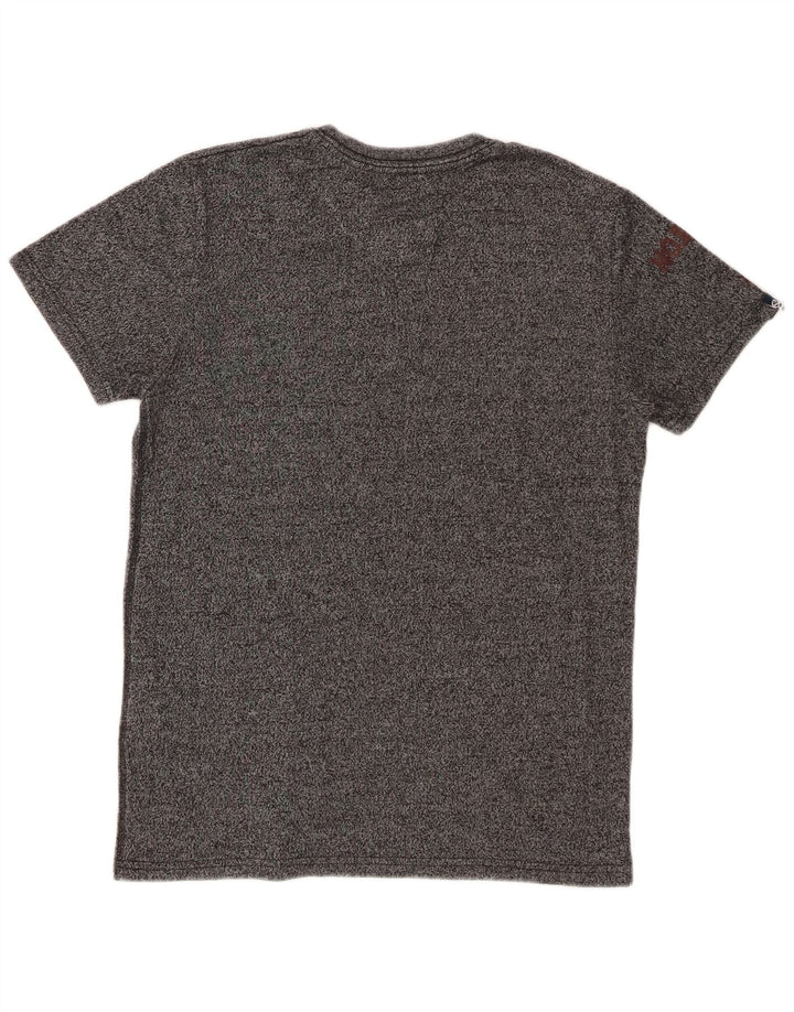 T-shirt grafica da uomo Superdry Top in cotone chiazzato grigio piccolo