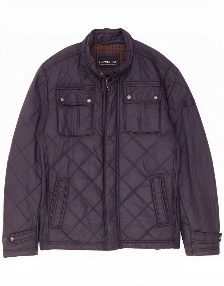 McGregor Giacca trapuntata da uomo taglia 40 grande in cotone blu navy