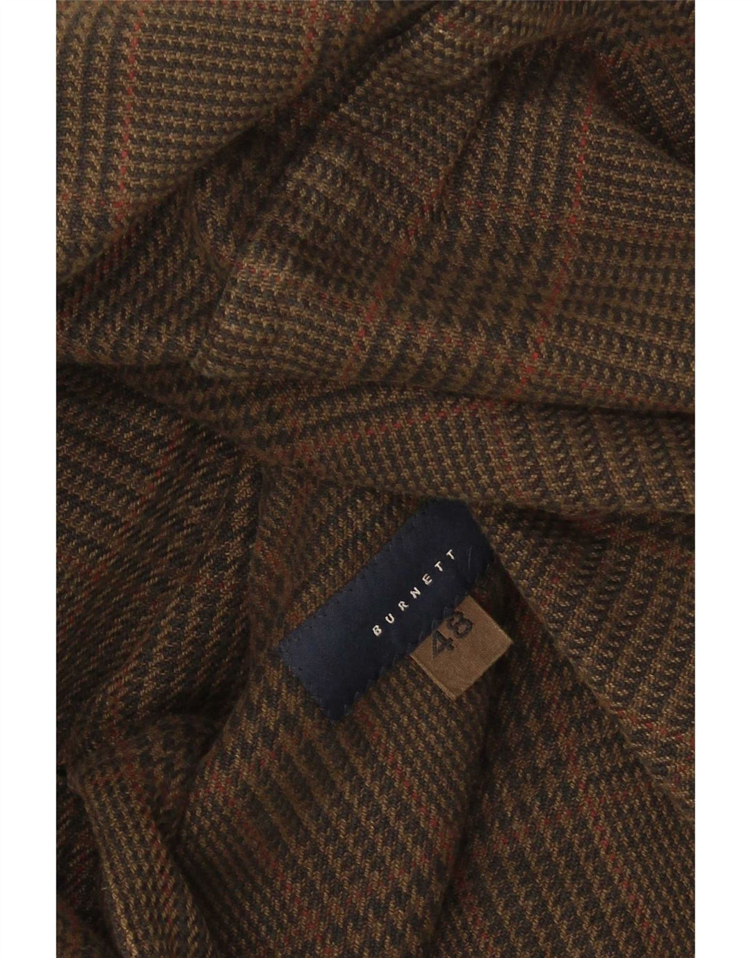 Giacca blazer vintage da uomo a 3 bottoni IT 48 a quadri marrone medio