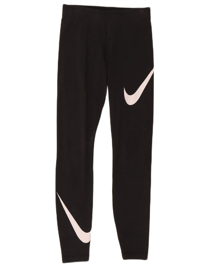 Leggings grafici da donna Nike UK 8 piccoli in cotone nero