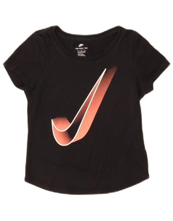 T-shirt grafica Nike per ragazze, taglio atletico, 10-11 anni, colore nero medio