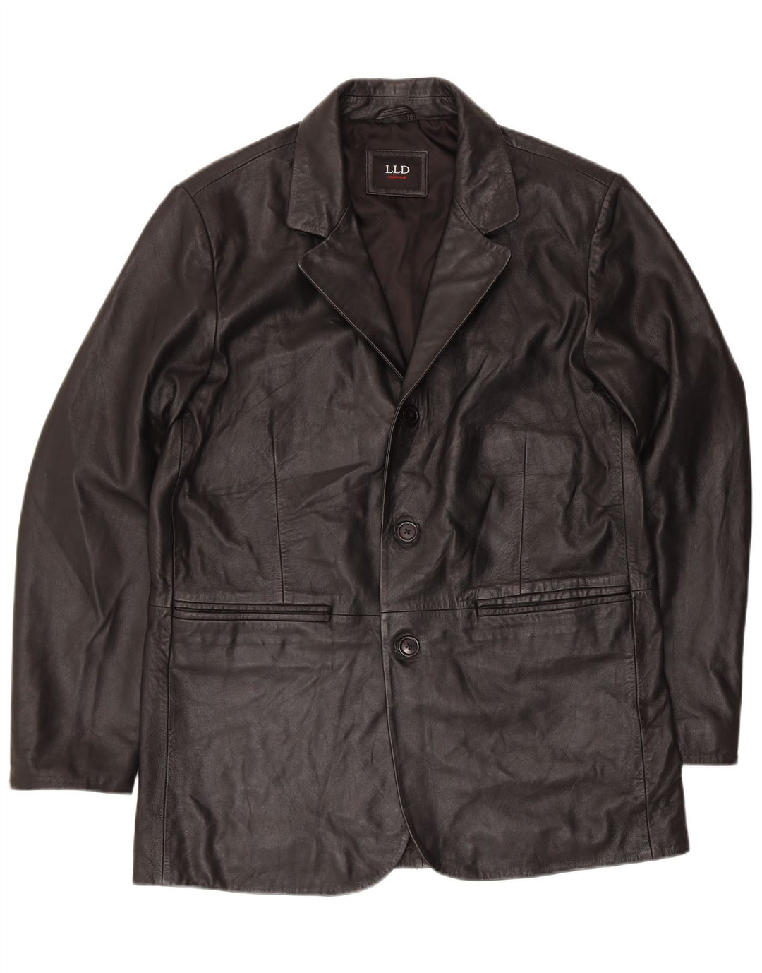 Giacca in pelle da uomo LLD UK 38 Pelle nera media