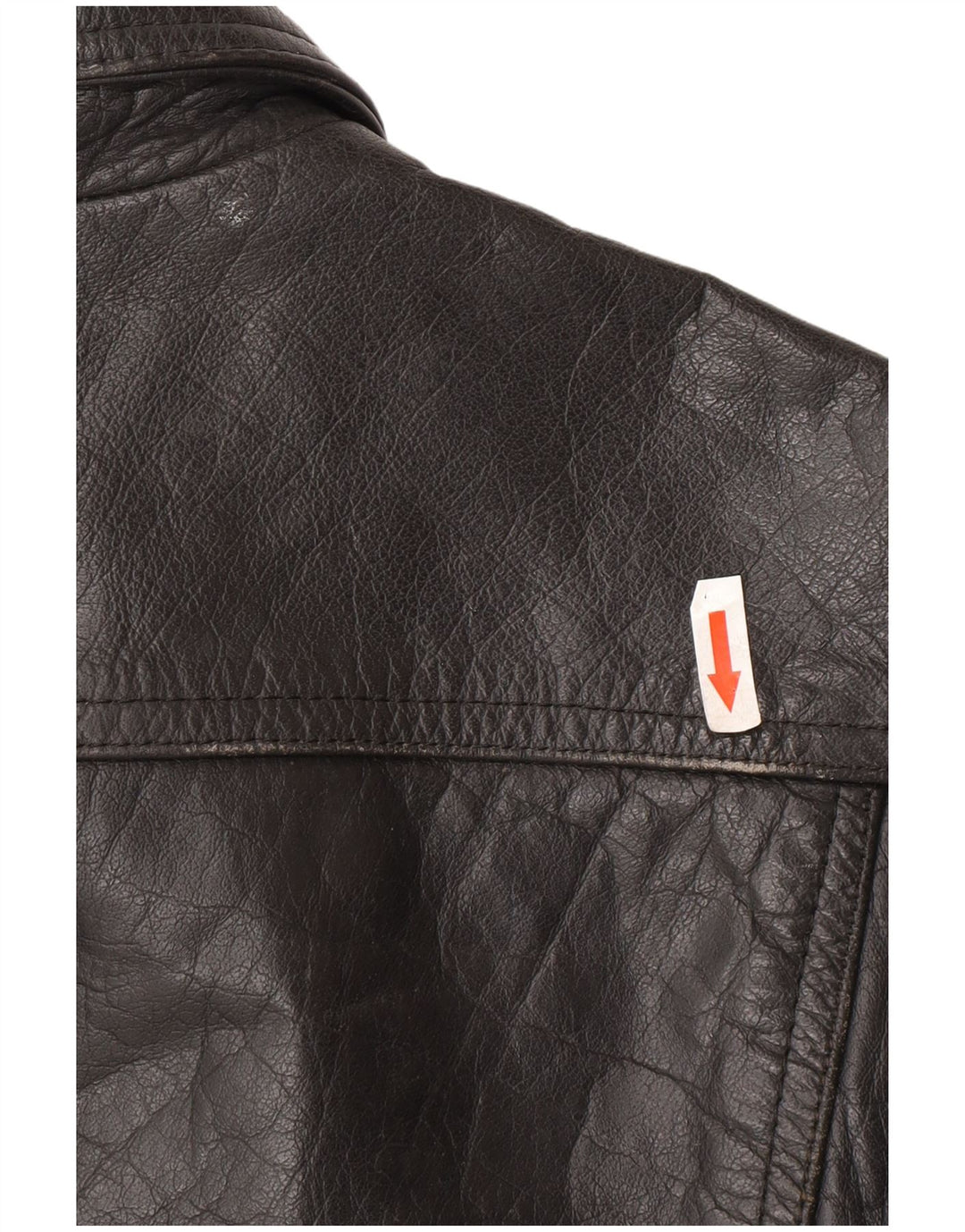 Giacca in pelle da donna vintage IT 42 media in pelle nera