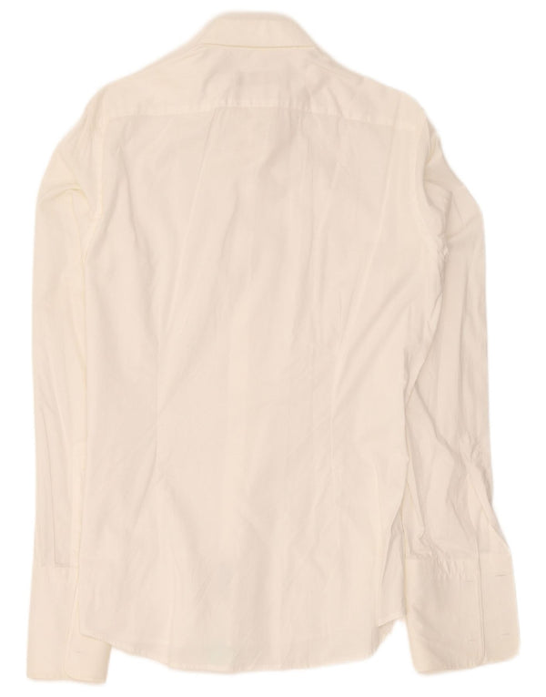 Camicia da uomo Pierre Cardin taglia 40 15 3/4 medio bianco