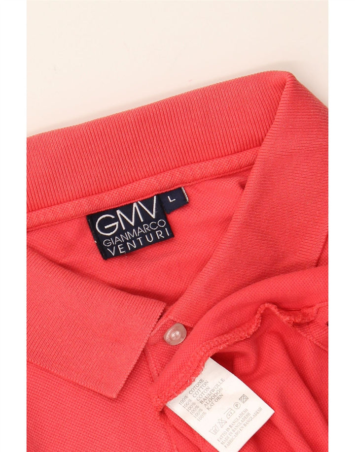 GIANMARCO VENTURI Mens Polo Shirt Large Red Cotton Vintage Gianmarco Venturi and Second-Hand Gianmarco Venturi from Messina Hembry 