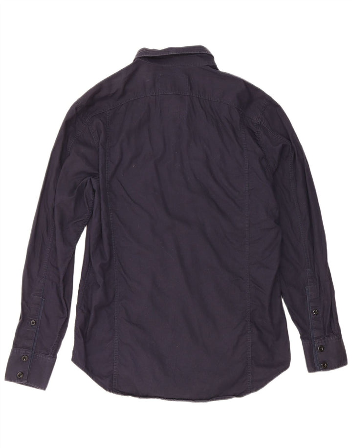 Camicia da uomo G-Star in cotone blu navy medio