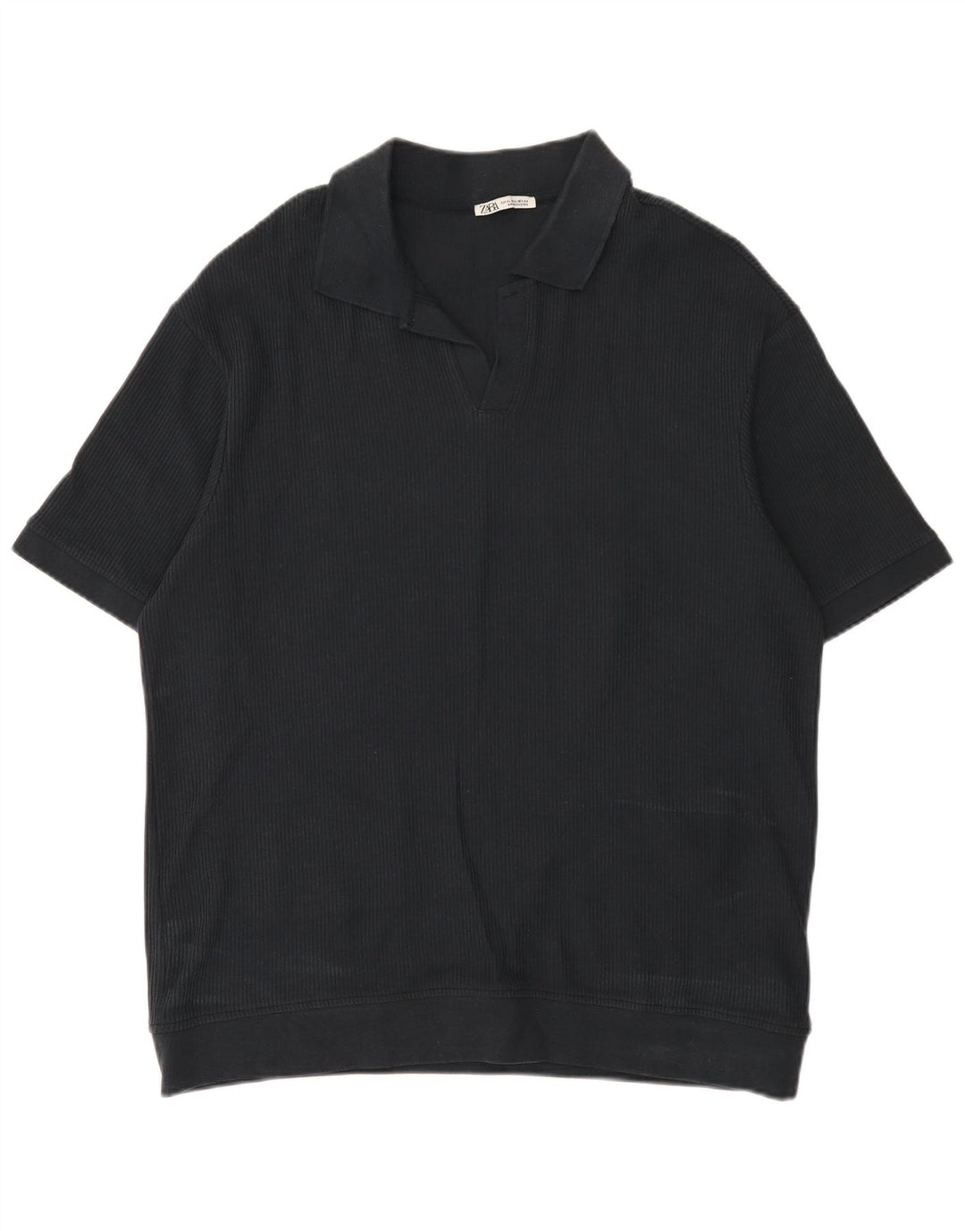 Polo Zara da uomo XL in cotone nero