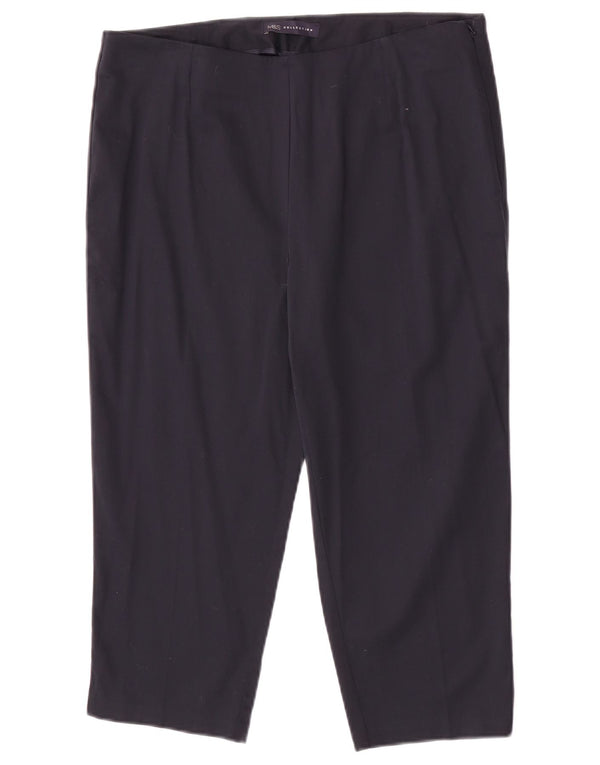 Pantaloni Capri da donna Marks & Spencer UK 14 Large W32 L20 Cotone blu navy