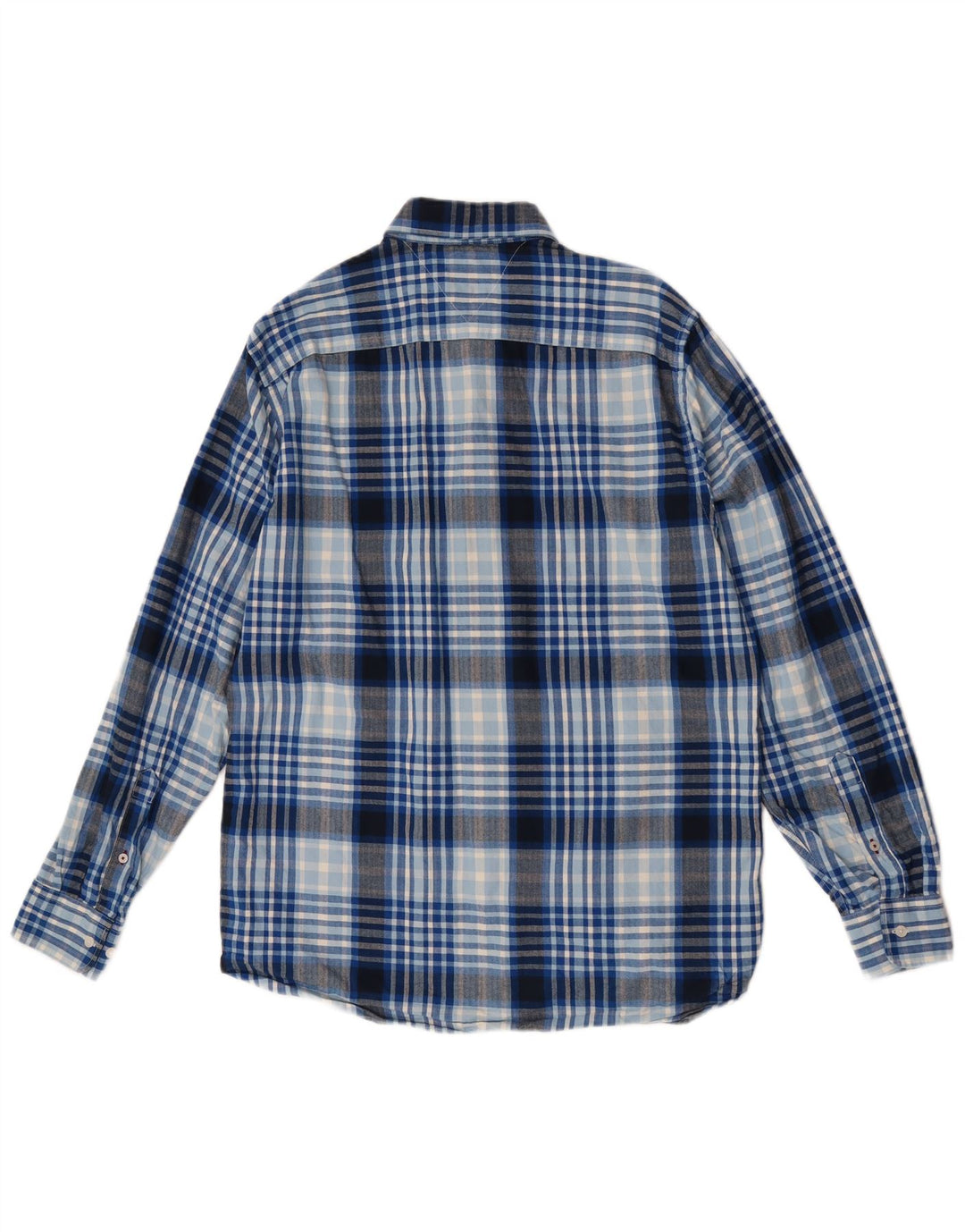 Camicia da uomo vestibilità regolare Tommy Hilfiger grande cotone scozzese blu