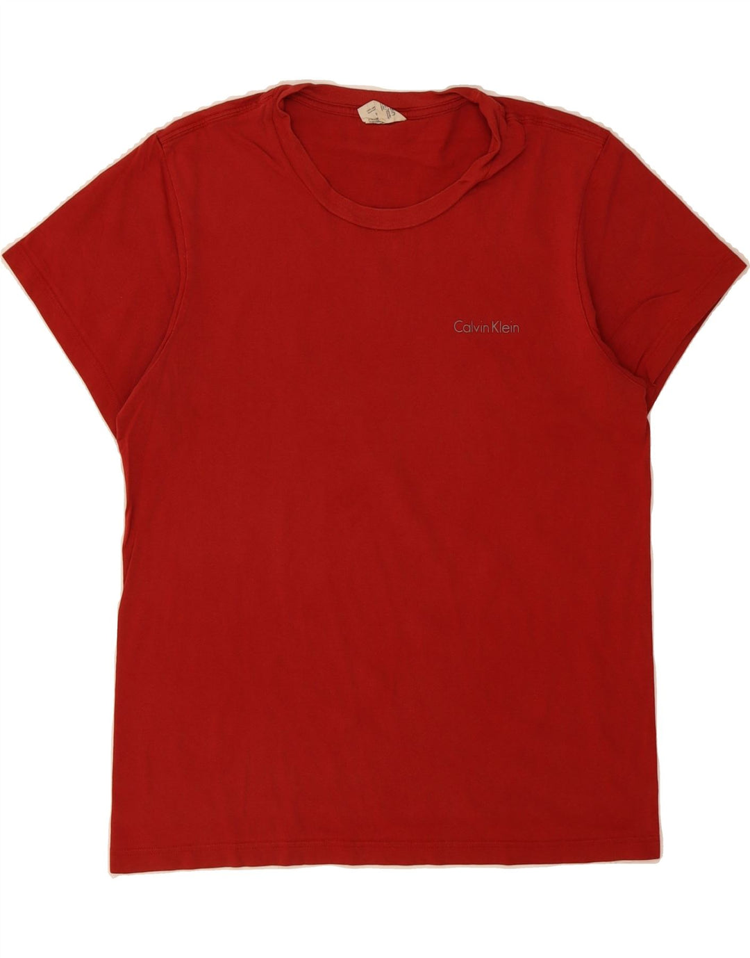 CALVIN KLEIN Mens T-Shirt Top Small Red Cotton Vintage Calvin Klein and Second-Hand Calvin Klein from Messina Hembry 