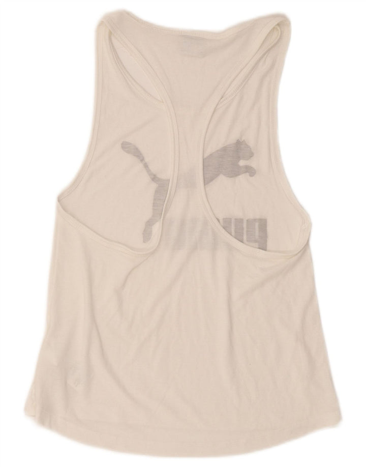 Canotta grafica da donna Puma UK 10 piccola bianca in poliestere