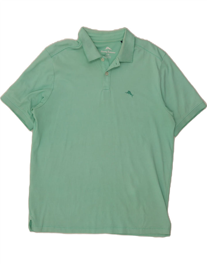 TOMMY HILFIGER Mens Polo Shirt Large Green Cotton Vintage Tommy Hilfiger and Second-Hand Tommy Hilfiger from Messina Hembry 