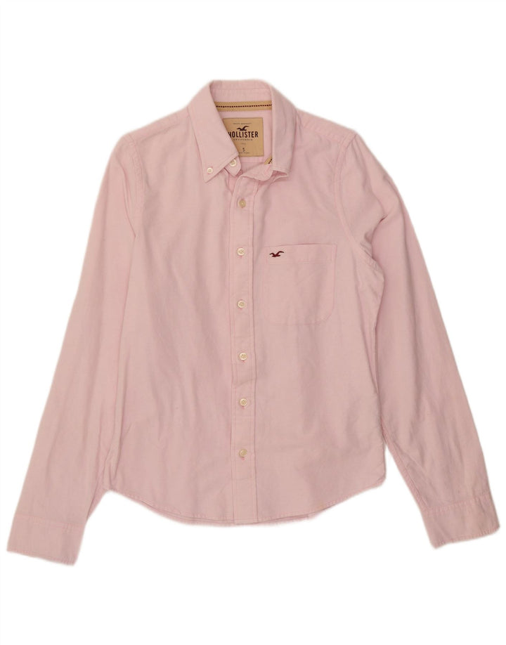 Camicia Hollister da uomo Small in cotone rosa
