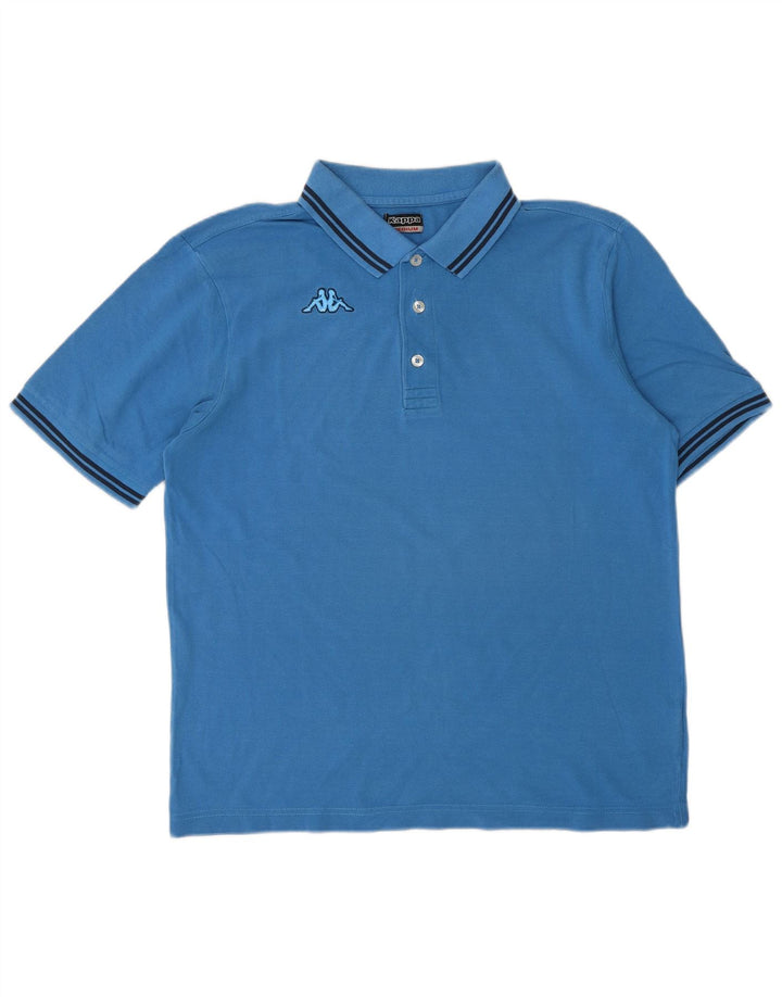 Polo Kappa Uomo Blu Medio in cotone