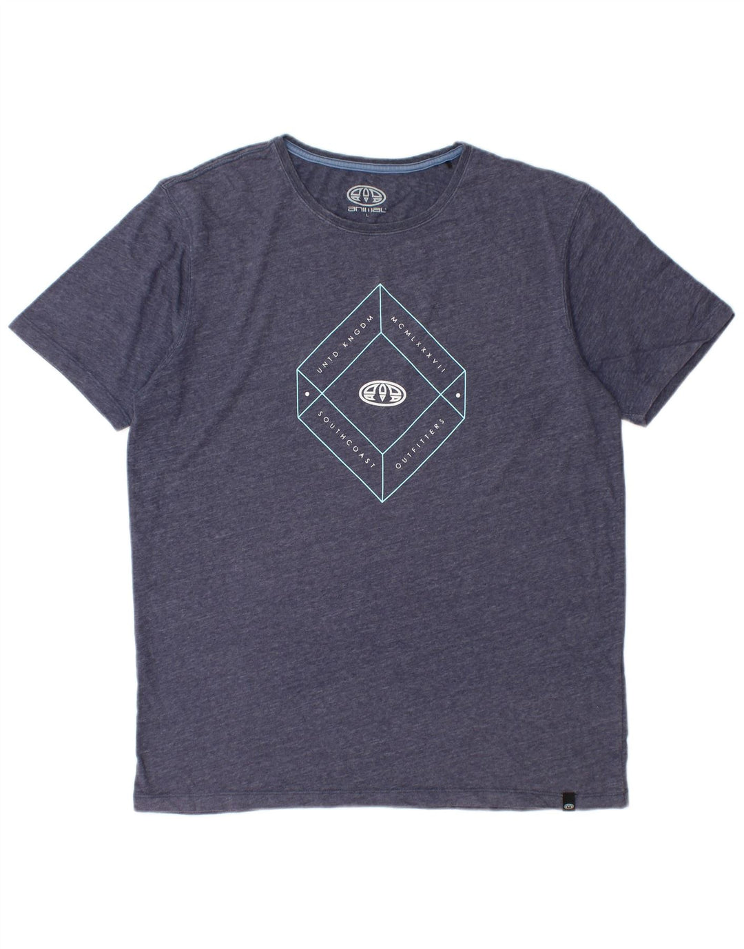 ANIMAL T-shirt grafica da uomo Top grande in poliestere blu navy