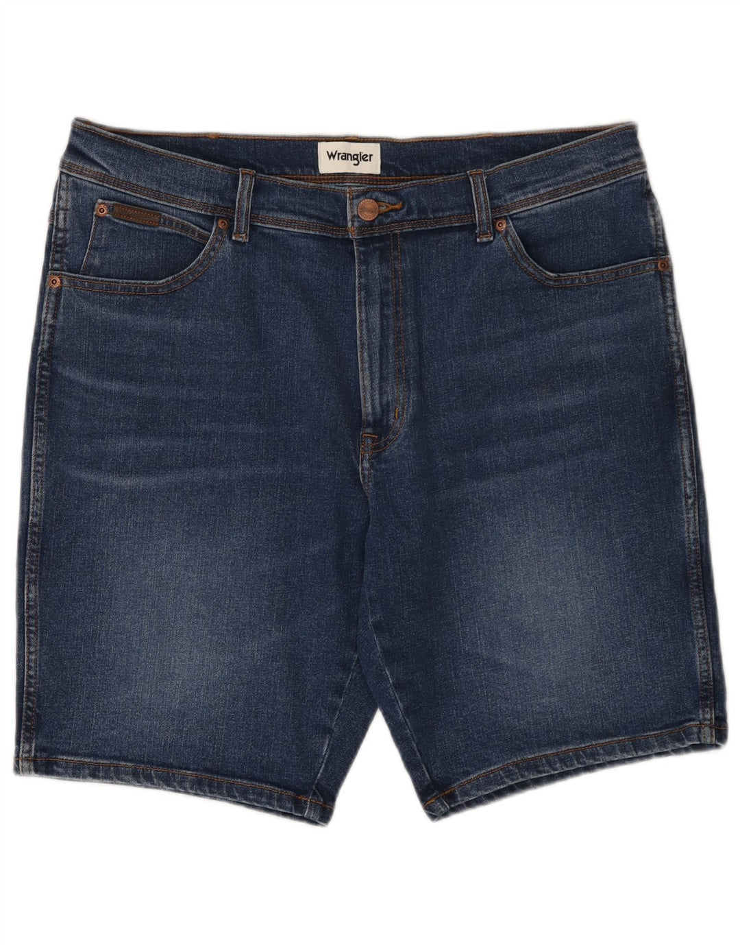 Pantaloncini di jeans da uomo Wrangler W36 grandi in cotone blu navy