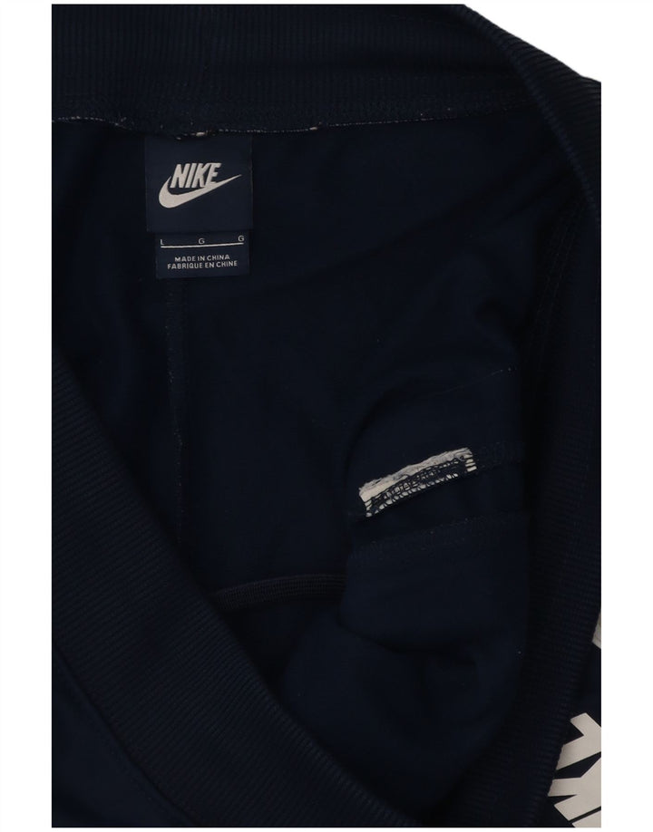 Pantaloni da tuta da uomo Nike, pantaloni da jogging, grandi, in poliestere color block blu navy