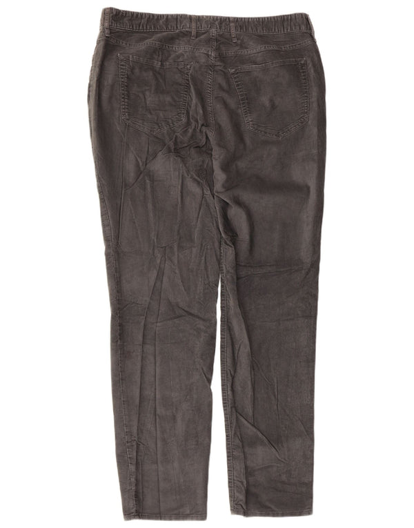 Pantaloni da donna in velluto a coste Boyfriend di Eddie Bauer US 14 XL W38 L32 Grigio