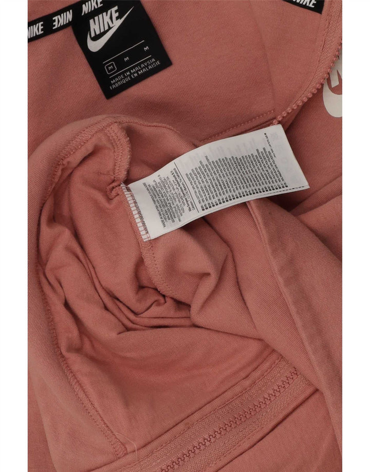 Felpa con cappuccio e zip da donna Nike UK 14 cotone rosa medio