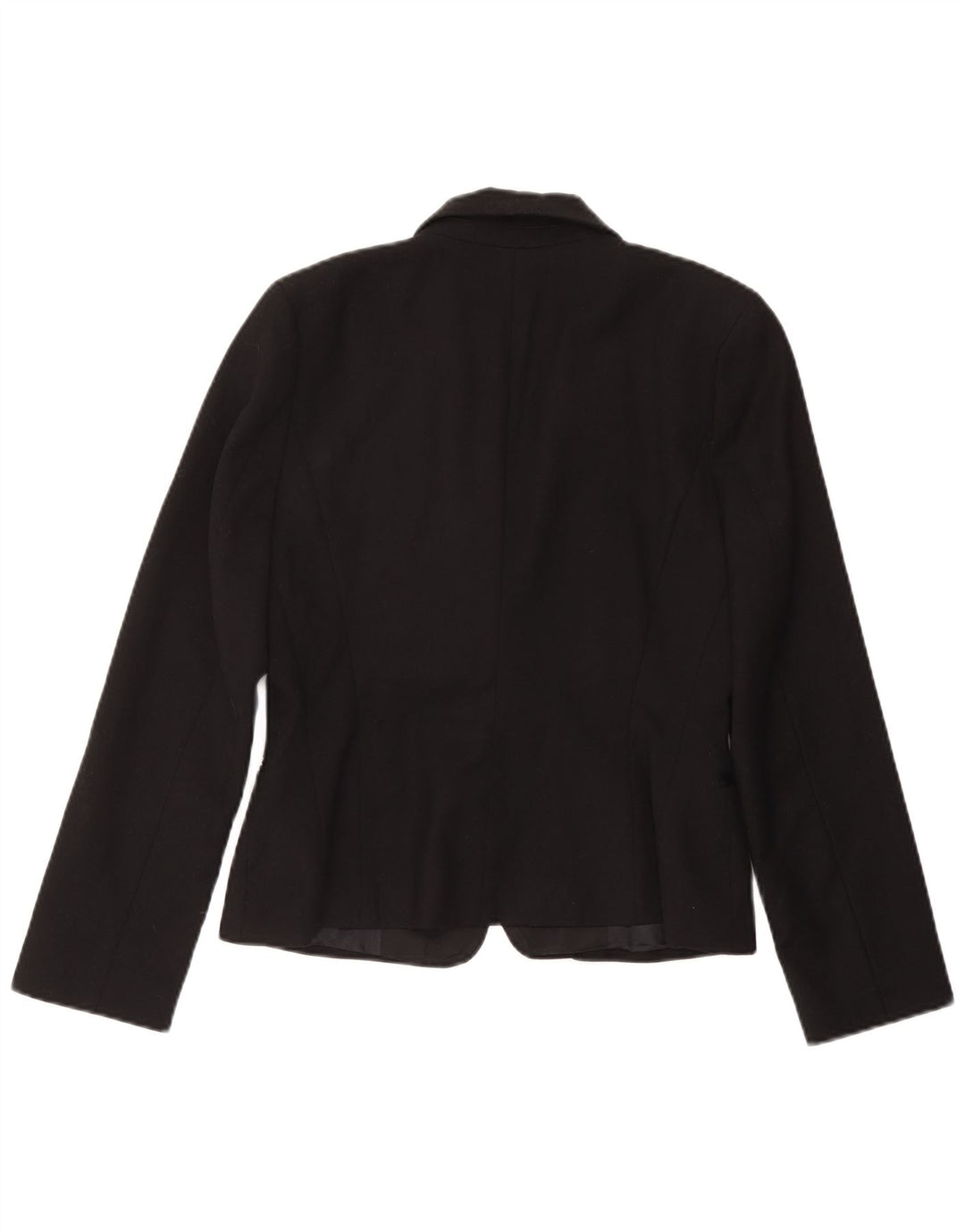 Giacca blazer a 1 bottone da donna Zara UK 16 grande lana nera