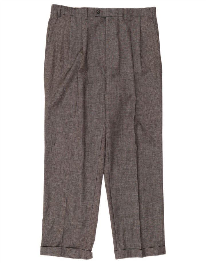 Pantaloni da completo da uomo Chaps con pegging W34 L31 Grigi