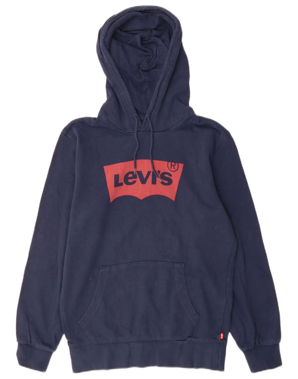 Maglione con cappuccio grafico standard da uomo Levi's piccolo in cotone blu navy